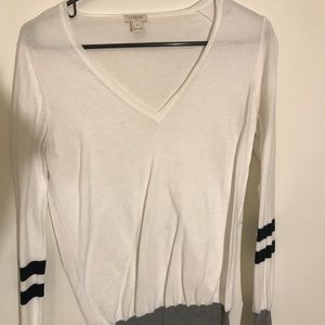 White JCrew sweater